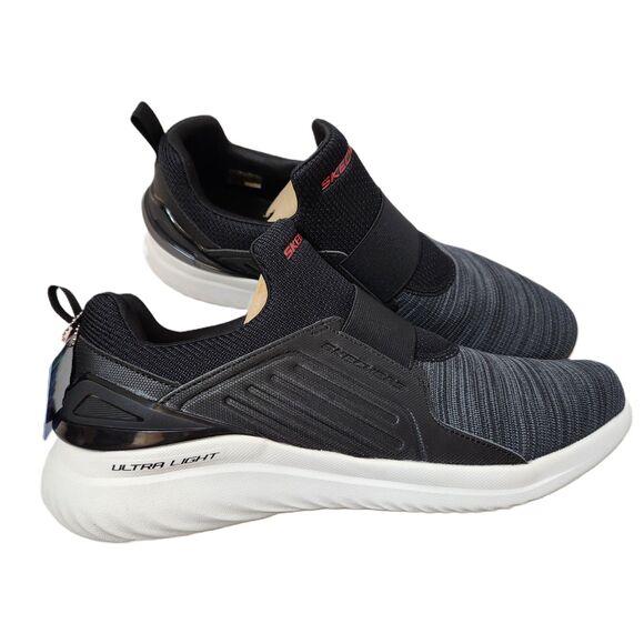 Skechers Bounder 2.0 Balmore no-tie shoes | Men’s Size 14 Black White - Picture 2 of 14